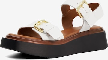 Dune LONDON Sandaal 'Loells' in Wit: voorkant