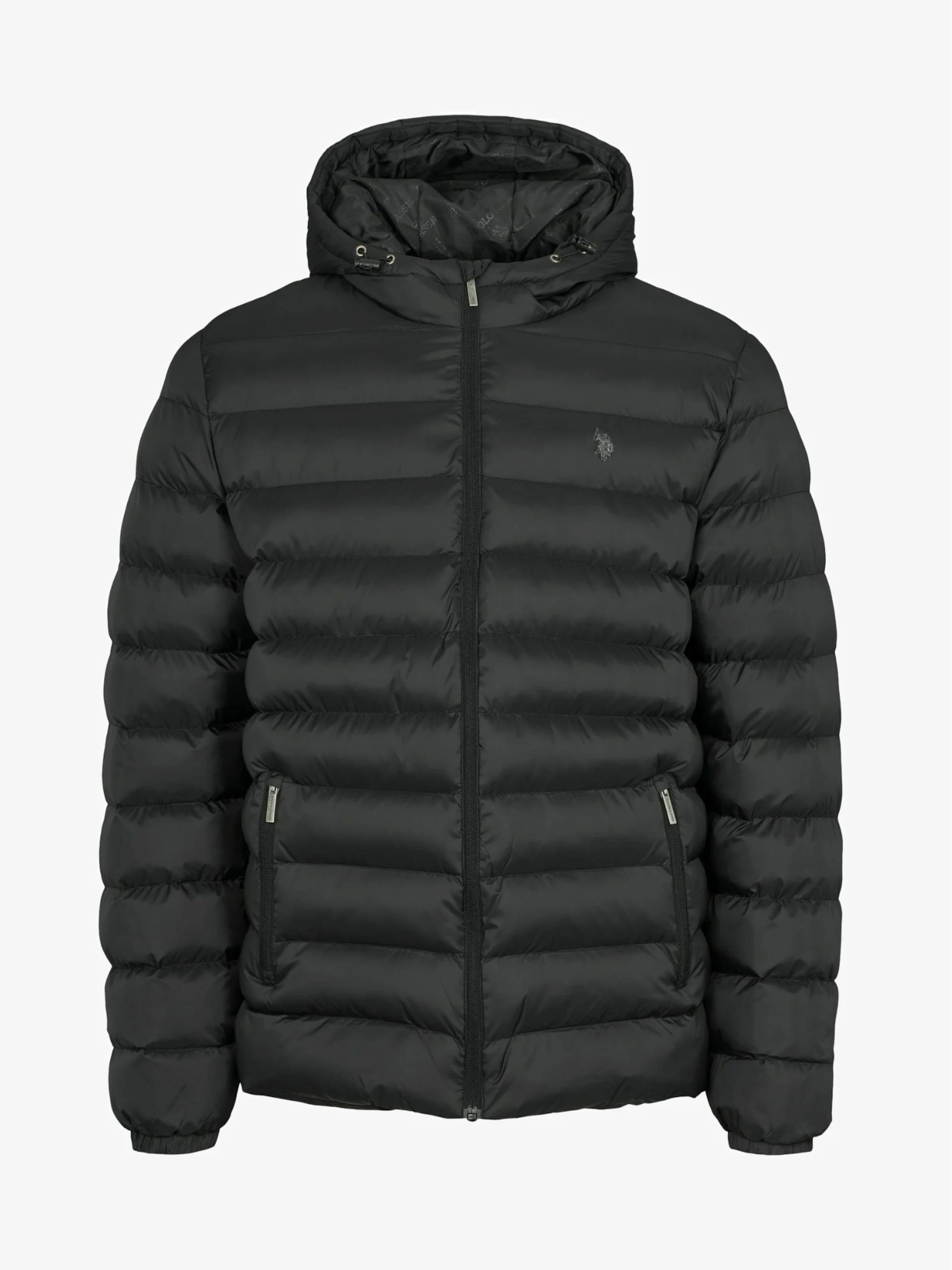 U.S. POLO ASSN. Přechodná bunda 'Artur' – černá: přední strana