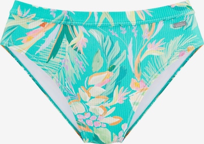 Slip costum de baie VENICE BEACH pe turcoaz / verde mentă / mov deschis / portocaliu pastel, Vizualizare produs