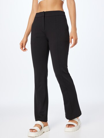 ICHI Flared Pants in Black: front