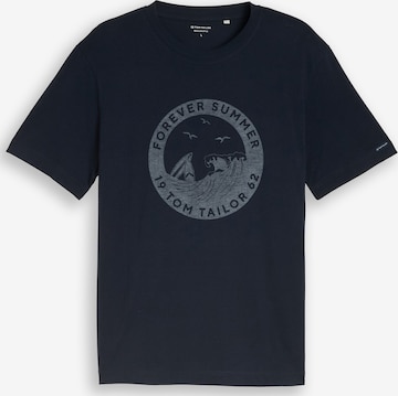 T-Shirt TOM TAILOR en bleu : devant