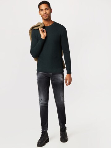 TOM TAILOR Sweater in Green