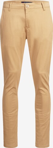 Indumentum Chino Pants in Brown: front