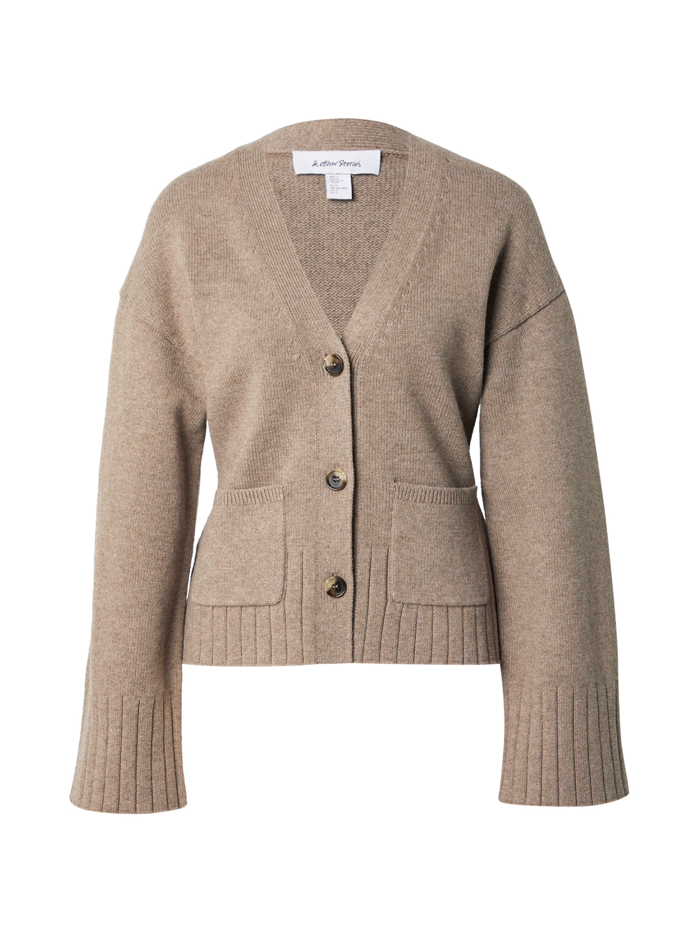 & Other Stories Strickjacke in Beige: Vorderseite