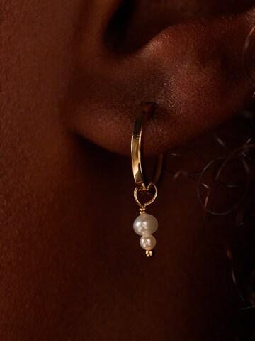 Lucardi Ohrringe 'Modern' in Gold: Vorderseite