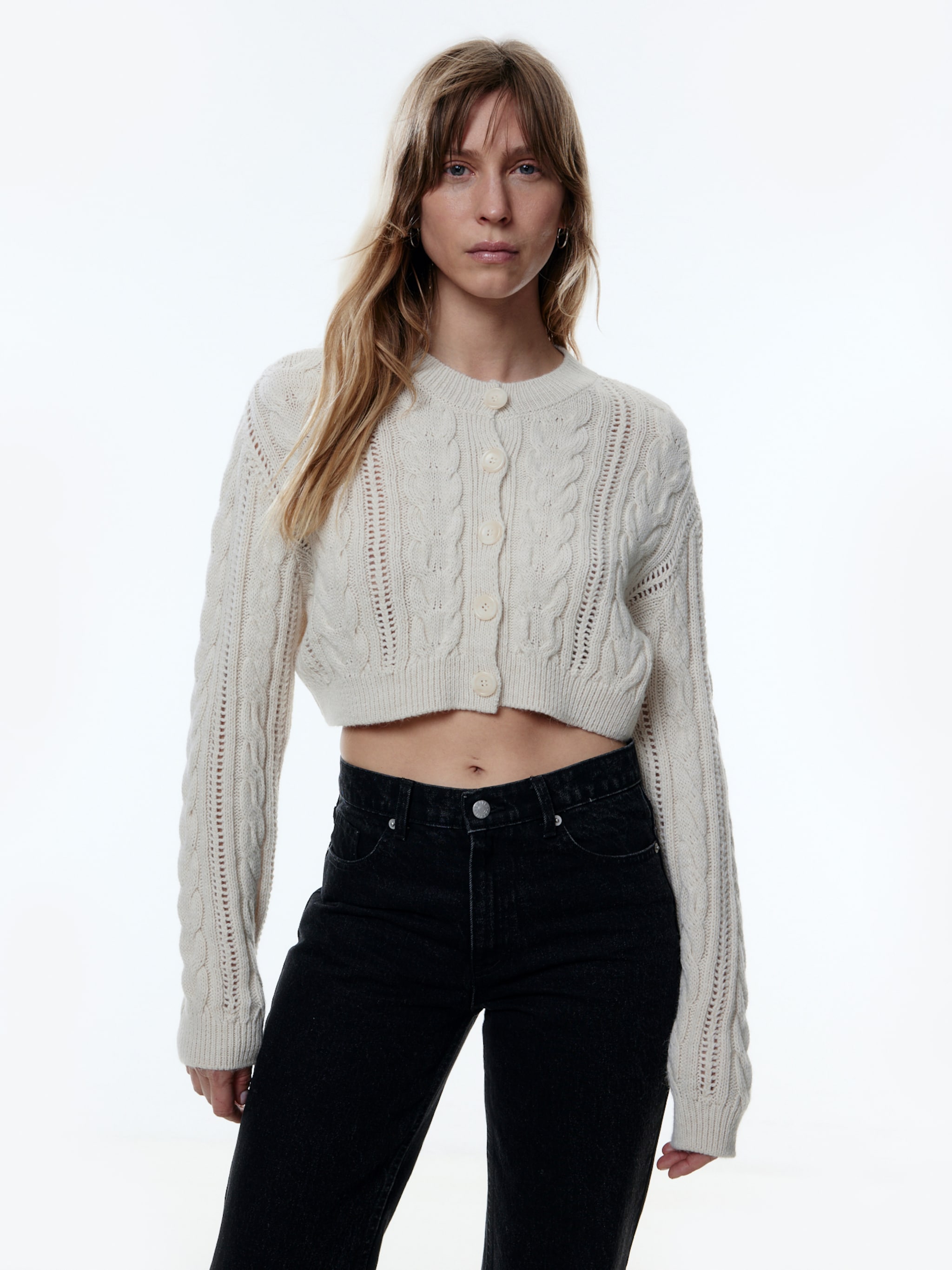 EDITED Producten Gebreid vest 'Urda' Crème