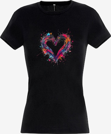 RMK Shirt '“ Heart Rundhals ”' in Black: front