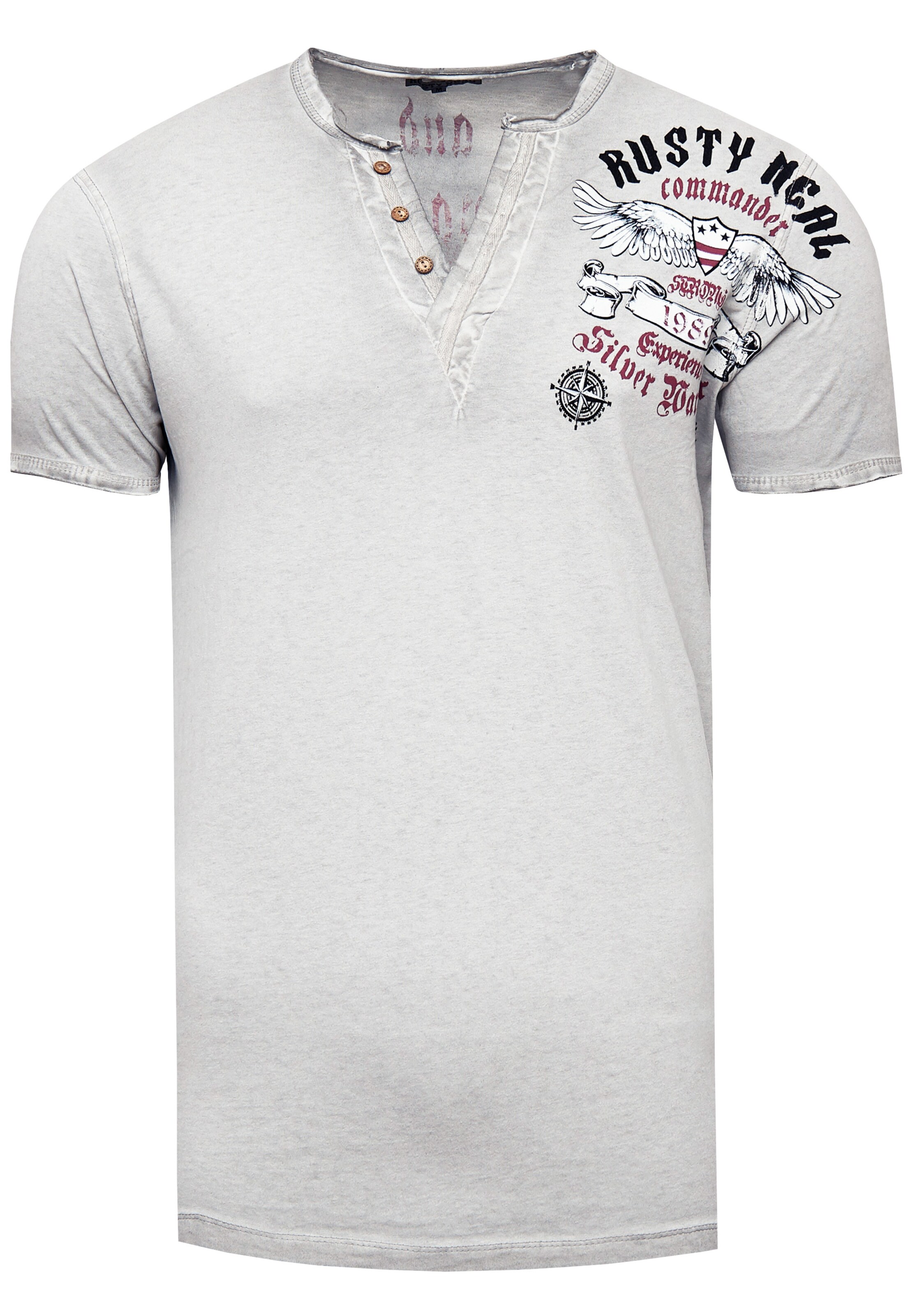 Rusty Neal Shirt in Grijs: voorkant