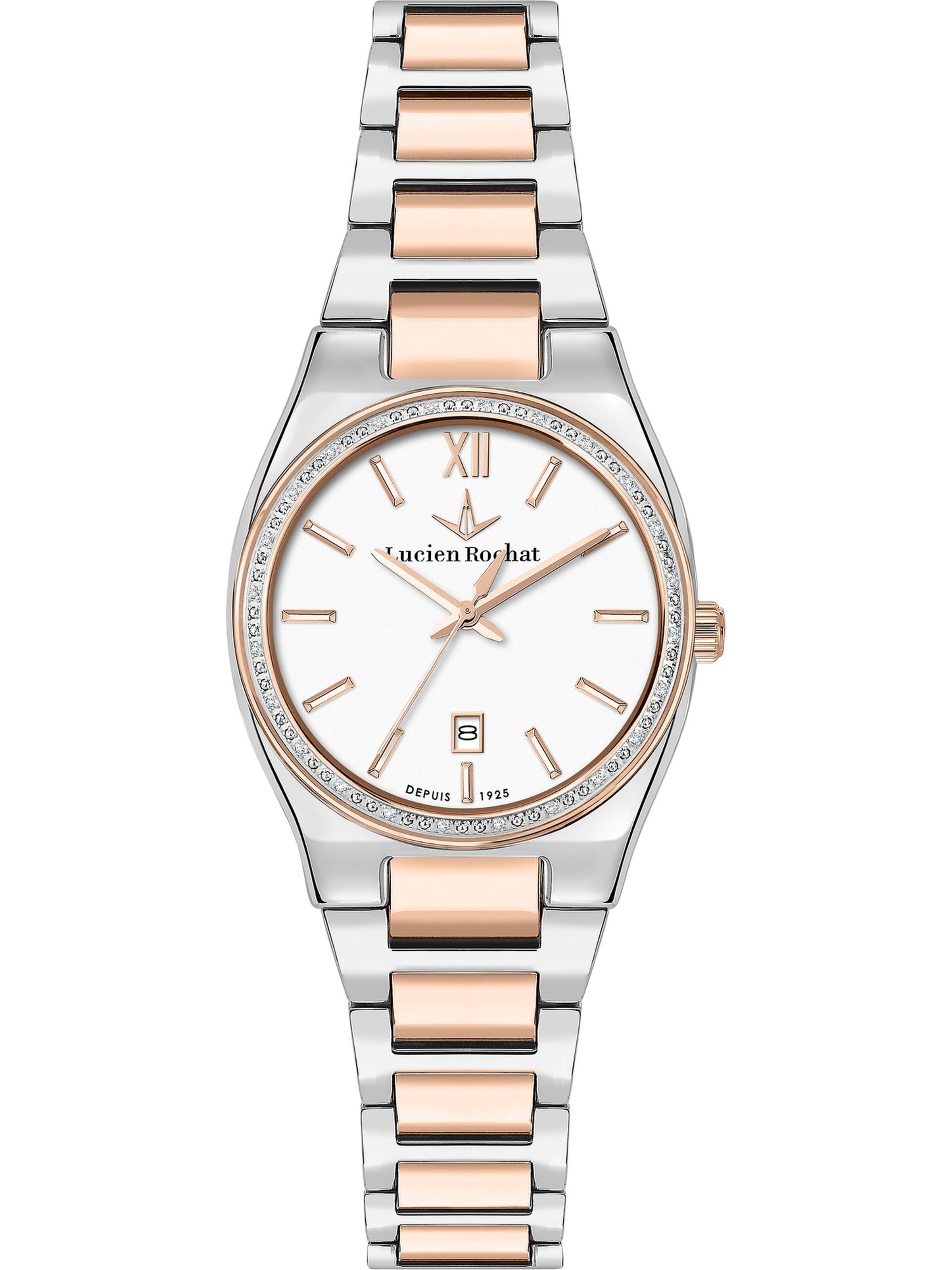 Lucien Rochat Analoguhr in Silber: Vorderseite