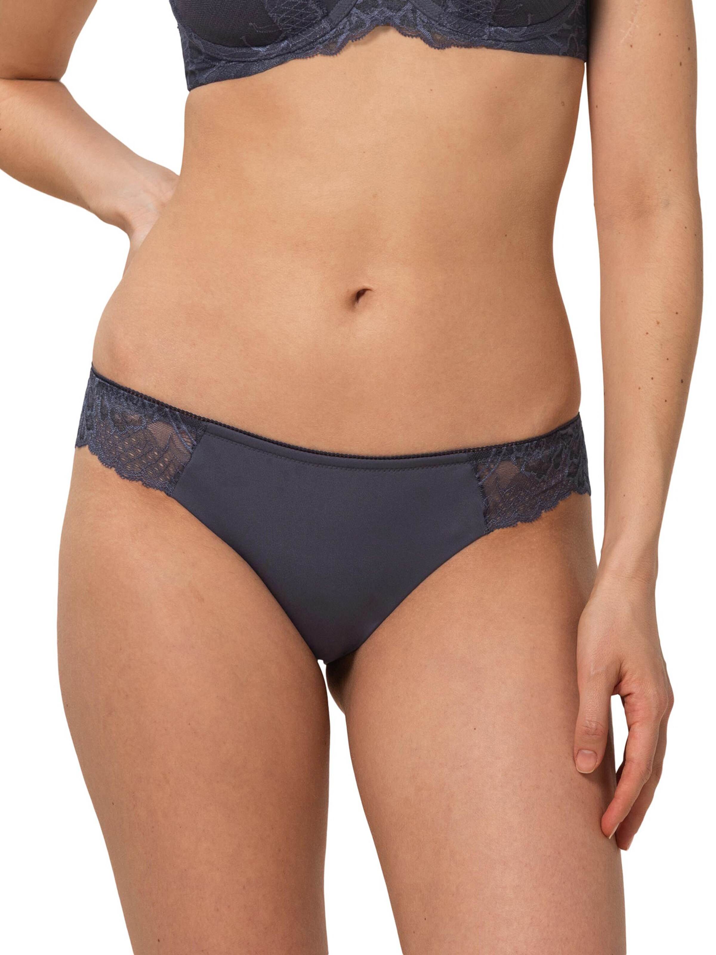 TRIUMPH Slip ' Wild Peony Florale Brazilian ' in Grey