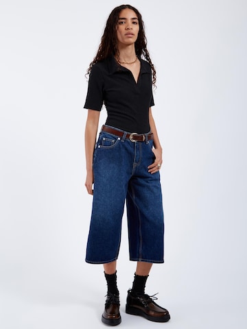 Dr. Denim Loosefit Jeans 'Dace Mid Wide Capri' in Blauw