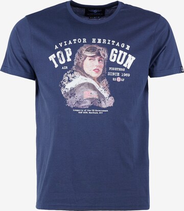 TOP GUN T-Shirt 'TG20213028' in Blau: predná strana