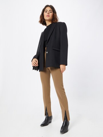 SECOND FEMALE Slim fit Trousers 'Alfa' in Brown