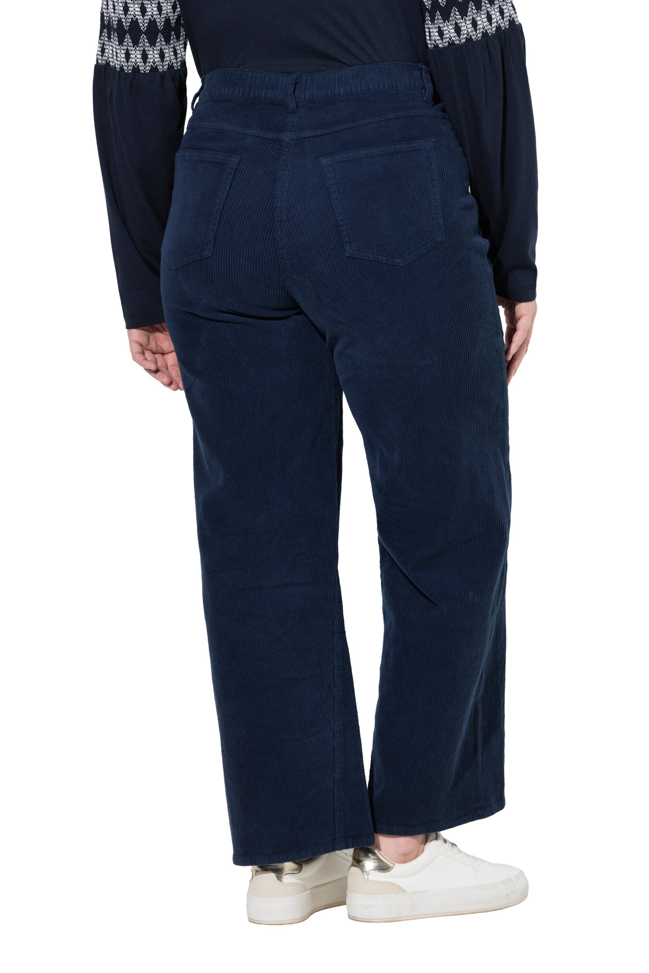 Ulla Popken Wide leg Broek in Blauw