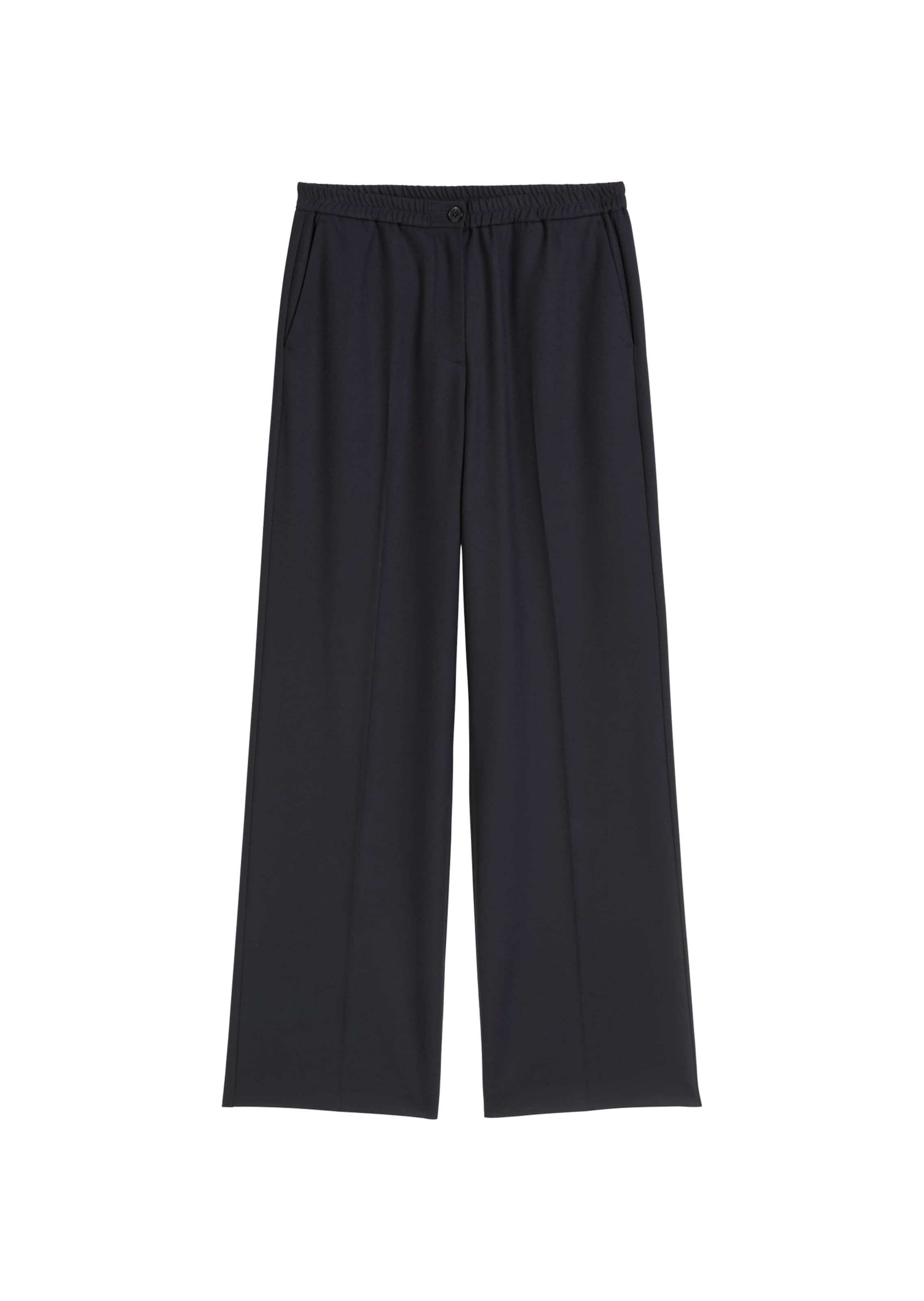 Marc O'Polo Loosefit Bandplooibroek in Blauw: voorkant