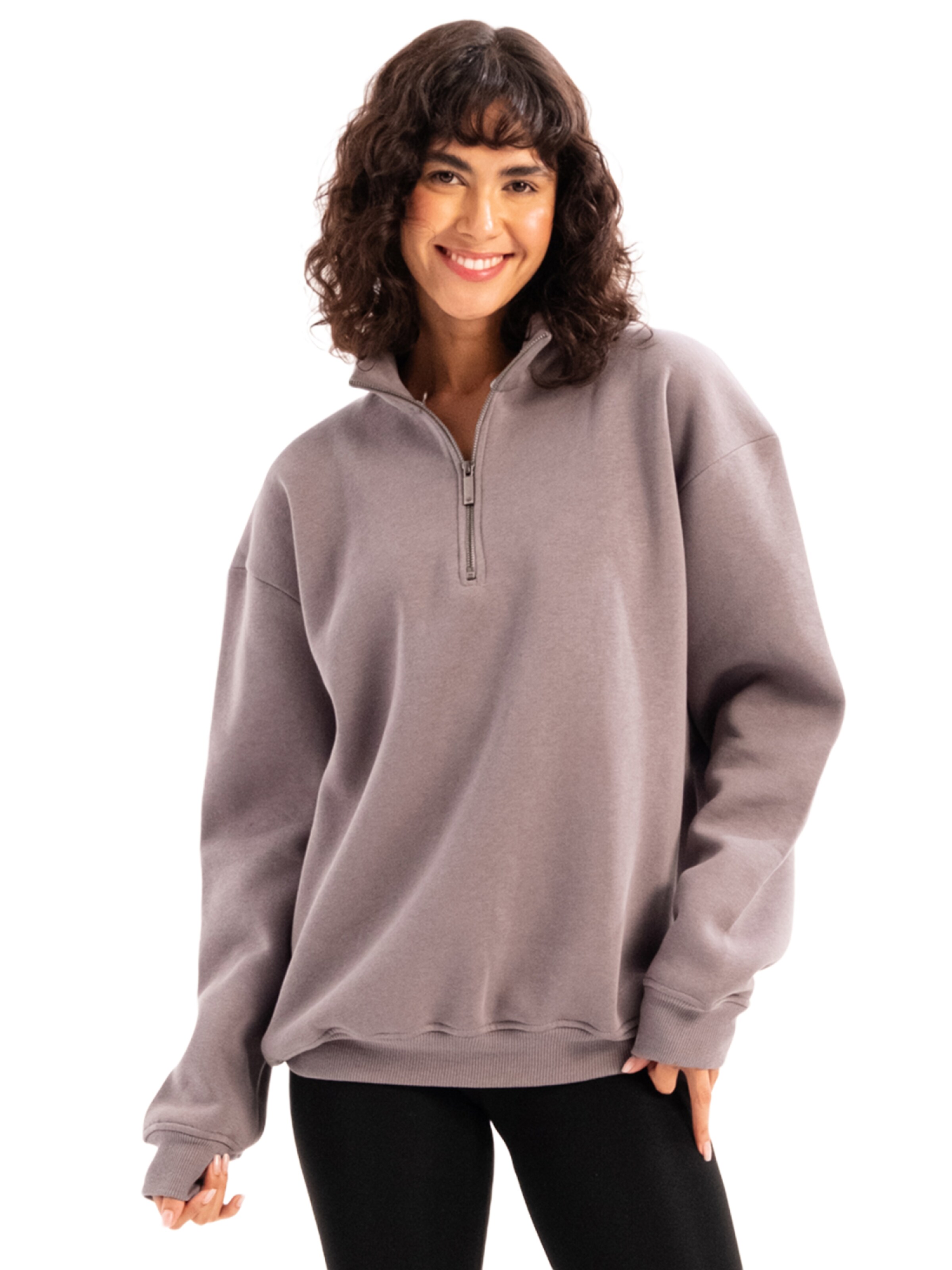 Justever Sweatshirt in Grey: front