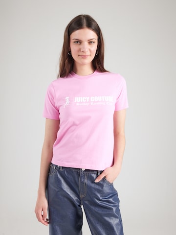 Juicy Couture Футболка 'The Runner' в Ярко-розовый: спереди