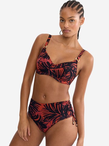 TRIUMPH Minimizer Bügel-Bikini-Top ' Red Label Summer Palm ' in Orange: Vorderseite