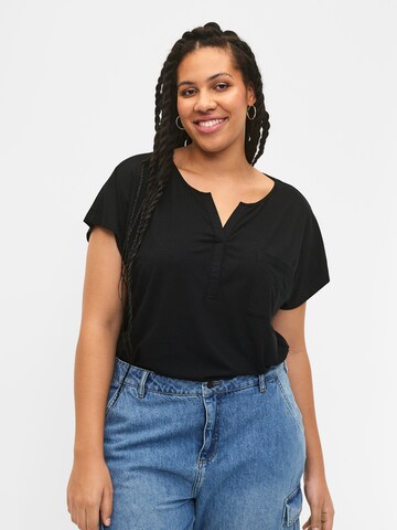 Zizzi Shirt 'RILEY' in Black: front