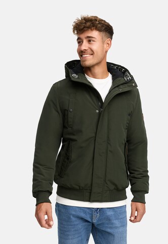 INDICODE JEANS Winterjas 'Albanos ' in Groen: voorkant