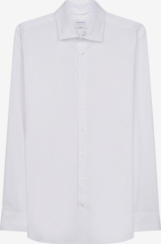 SEIDENSTICKER - Slim Fit Camisa clássica em branco: frente