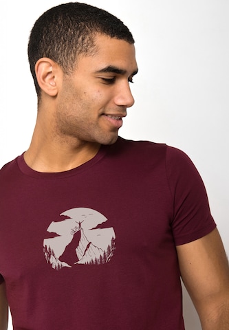 GREENBOMB Shirt 'Nature Clouds Ride' in Rood