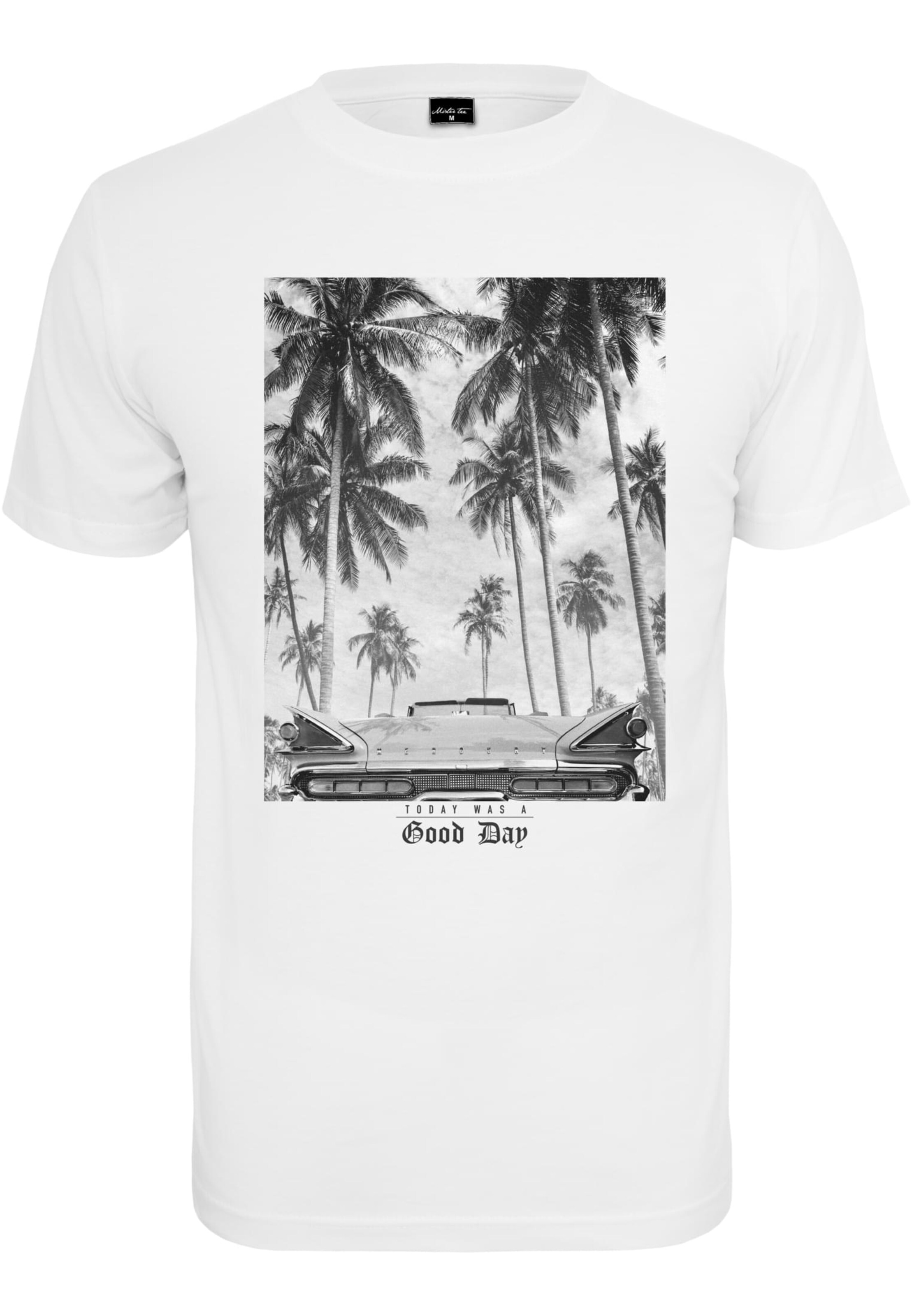 Maglietta 'Today Was A Good Day' di MT Men in bianco: frontale