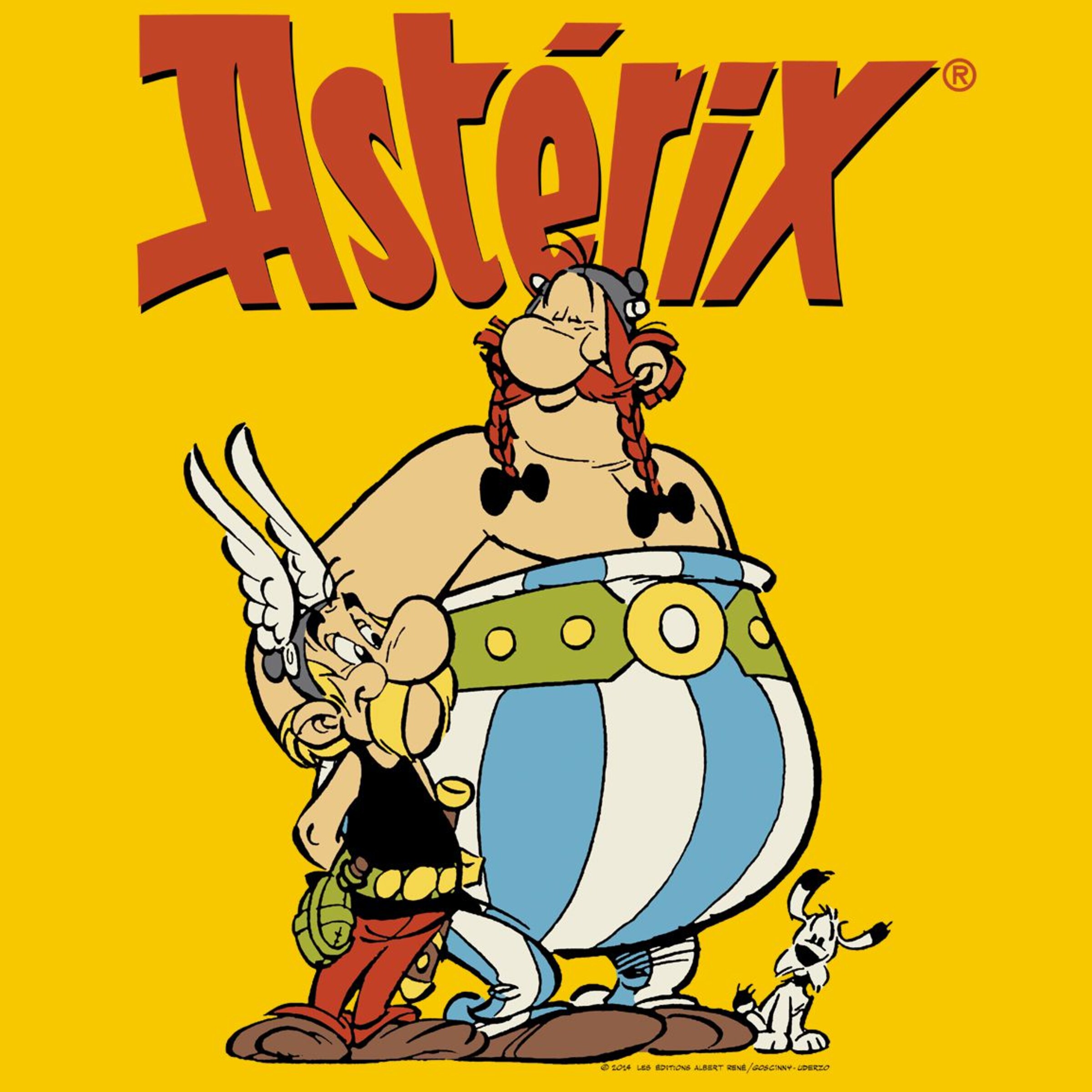 LOGOSHIRT Shirt 'Asterix & Obelix' in Yellow