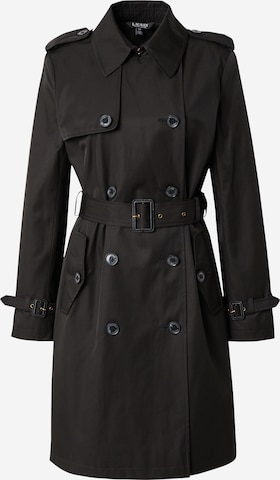 Cappotto di mezza stagione di Lauren Ralph Lauren in nero: frontale