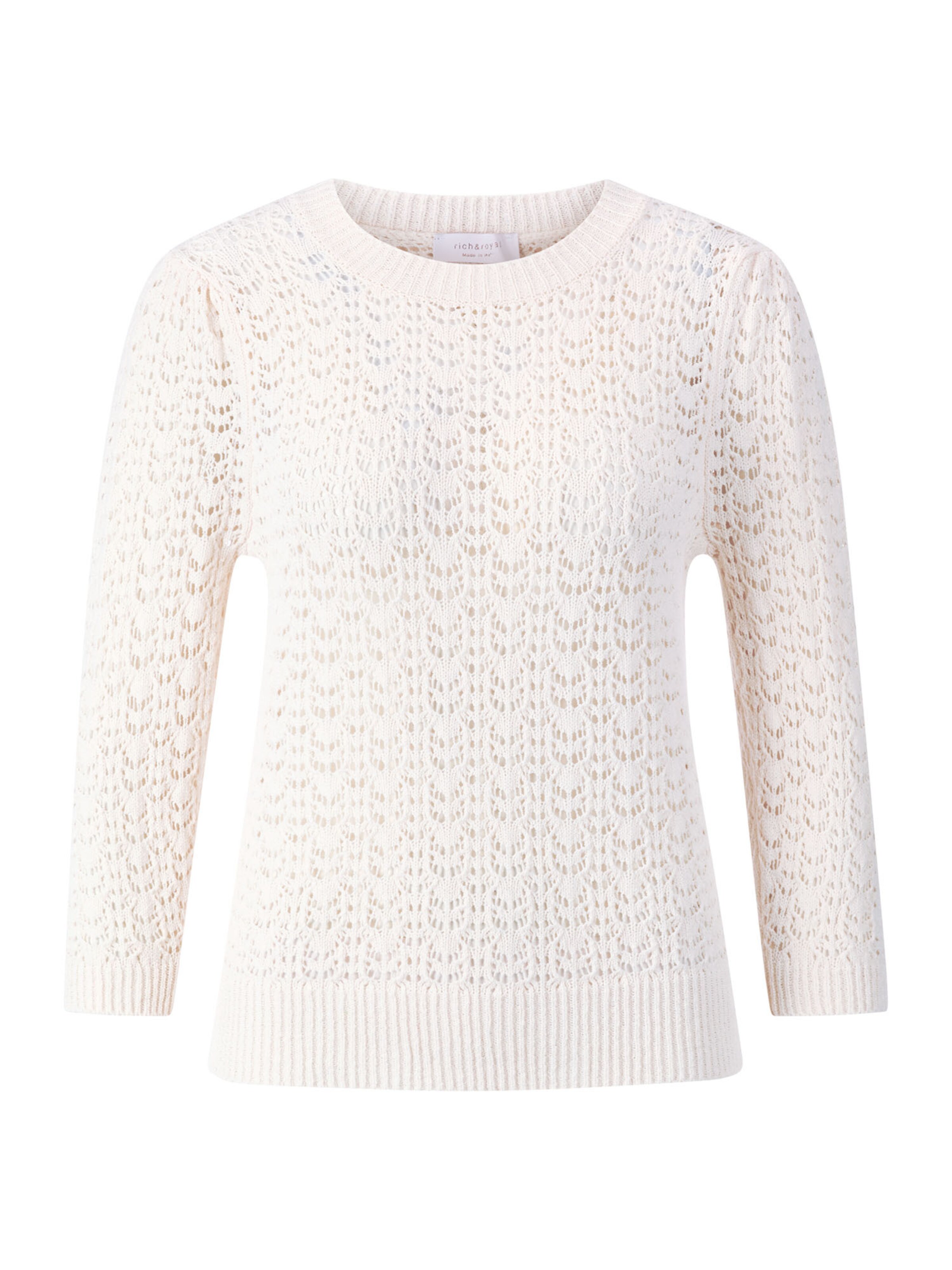 Rich & Royal Trui in Wit: voorkant