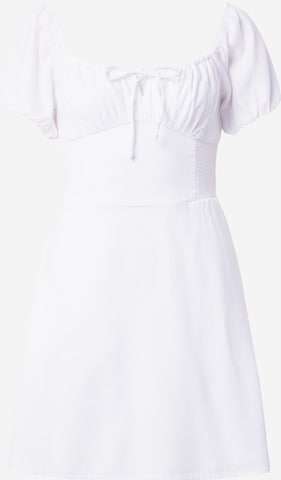 HOLLISTER Лятна рокля 'SOFIA' в бяло: отпред