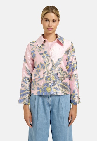 Milano Italy Between-Season Jacket in Red: front