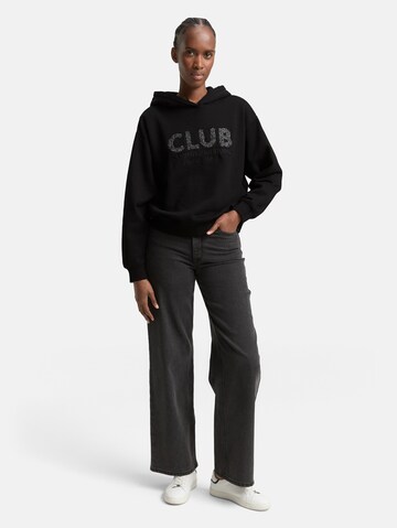 TOM TAILOR DENIM Sweatshirt in Black