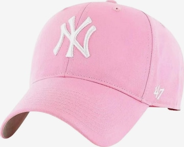 47 BrandŠilterica 'Gorra 47 brand rosa bordado yankees frente visera curva' - roza boja: prednji dio