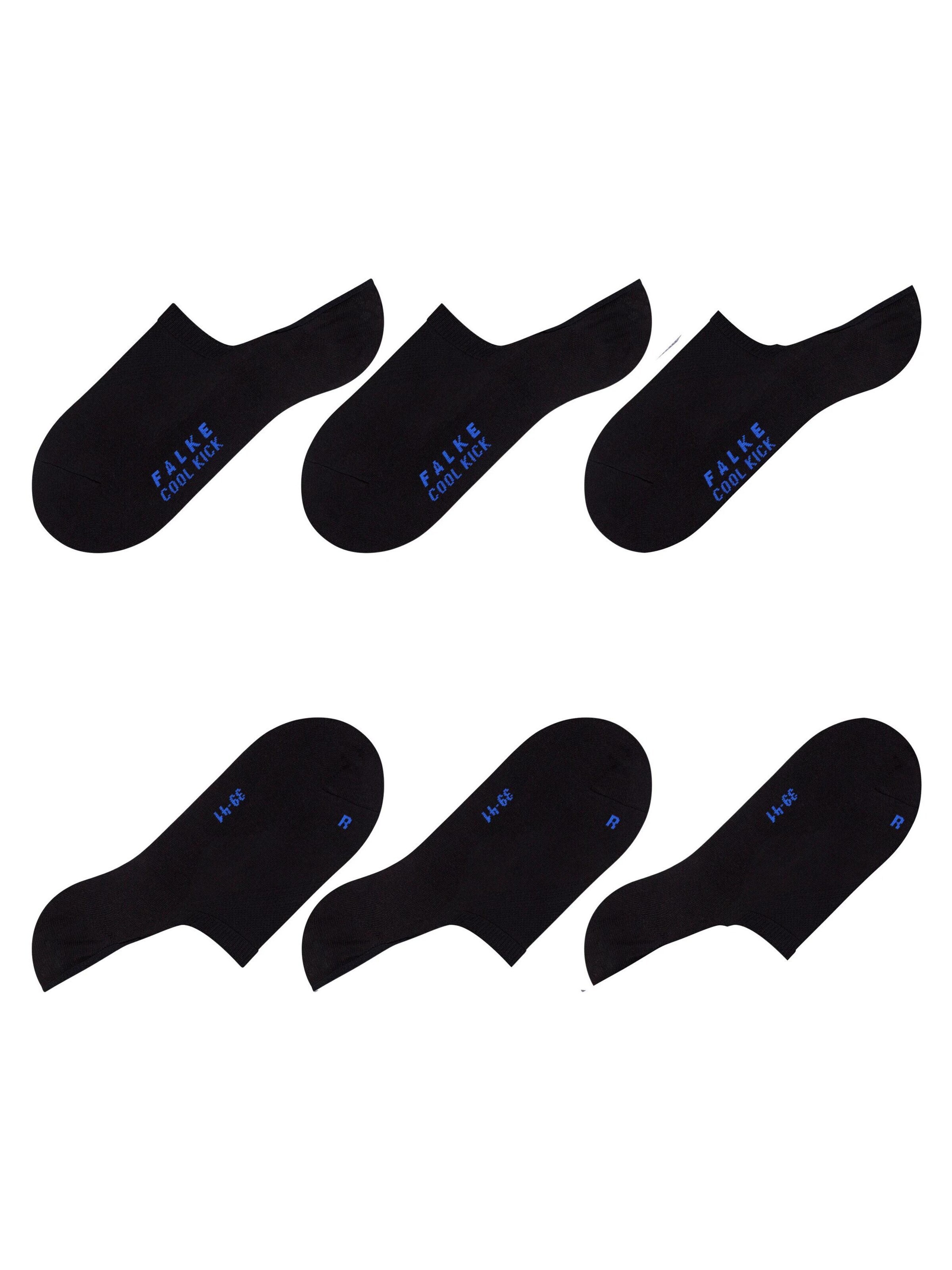 FALKE Füßlinge 'Cool Kick 3-Pack'‌‌‌‌‌‌‌‌‌‌ in Schwarz