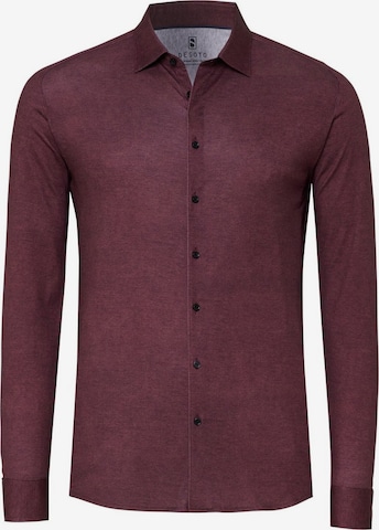 DESOTO Slim Fit Hemd in Rot: Vorderseite