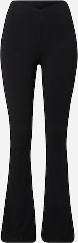 Missguided Flared Broek in Zwart: voorkant