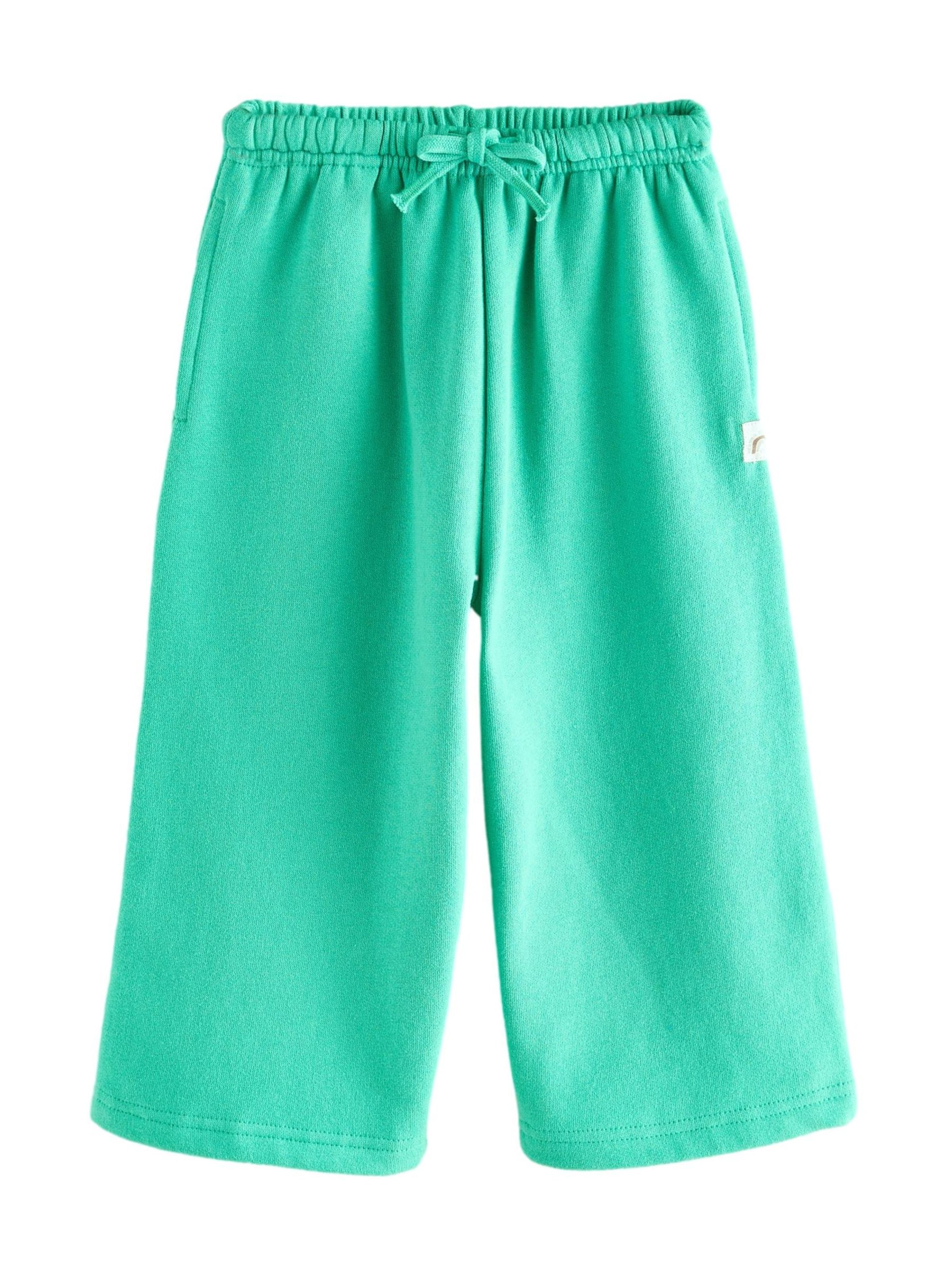 Next Wide leg Trousers in Green: front