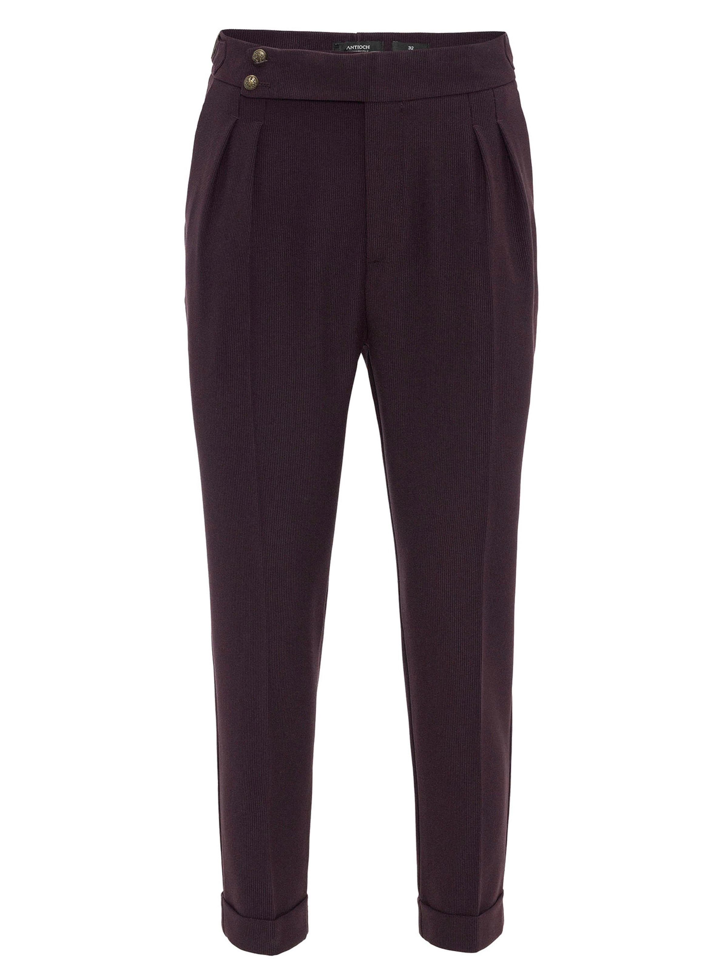 Antioch Ozke Hlače z naborki | rjava barva: sprednja stran