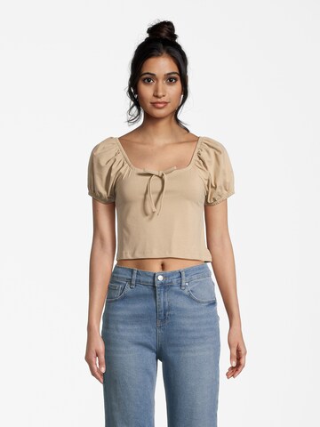 T-shirt AÉROPOSTALE en beige : devant