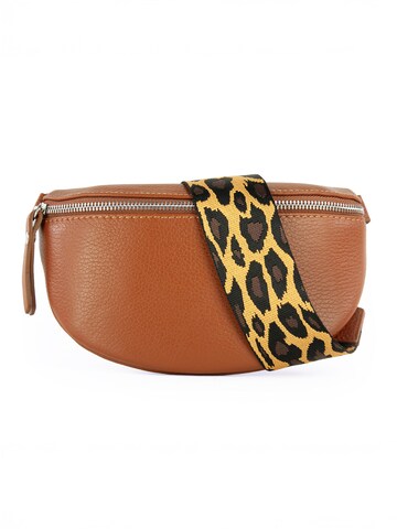 lePelou Gürteltasche 'SERENA small' in Braun: Vorderseite