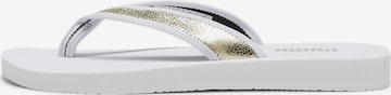 PUMA T-Bar Sandals in White: front