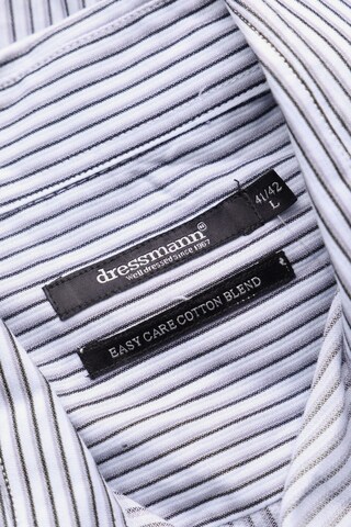 Dressmann Button Up Shirt in L in Grey