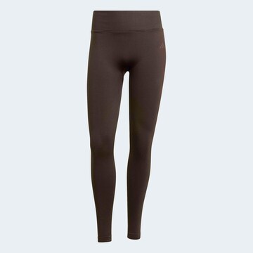 ADIDAS PERFORMANCE Skinny Workout Pants in Brown