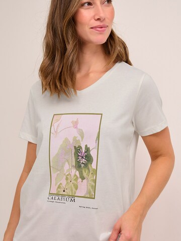 Cream T-Shirt 'Sanna' in Weiß