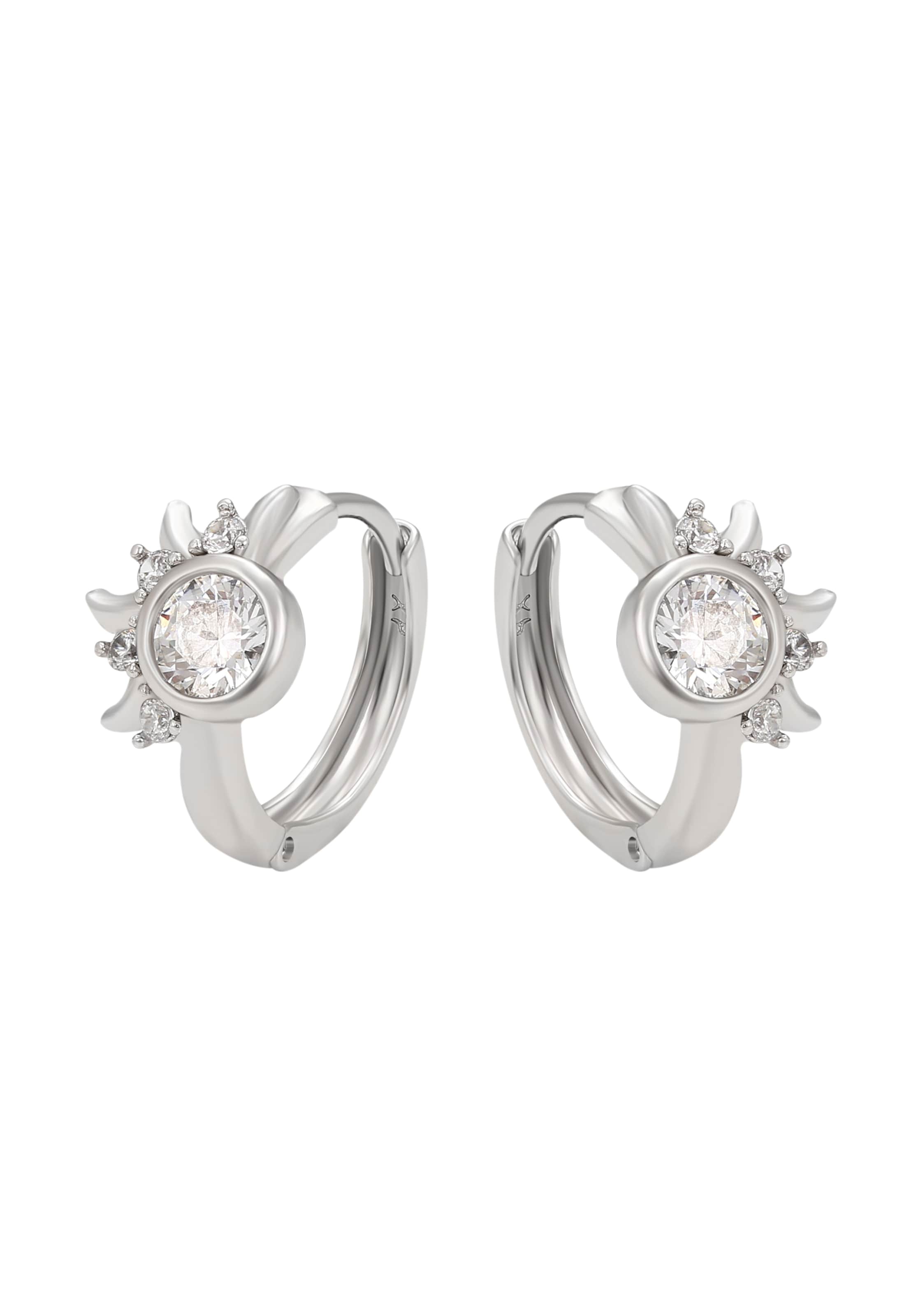 Boucles d'oreilles faina en argent : devant