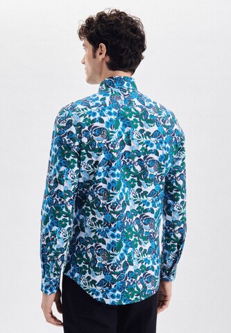 SEIDENSTICKER Slim fit Overhemd 'SMART ESSENTIALS' in Blauw