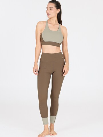 Athlecia Skinny Παντελόνι φόρμας 'Aspasia' σε καφέ