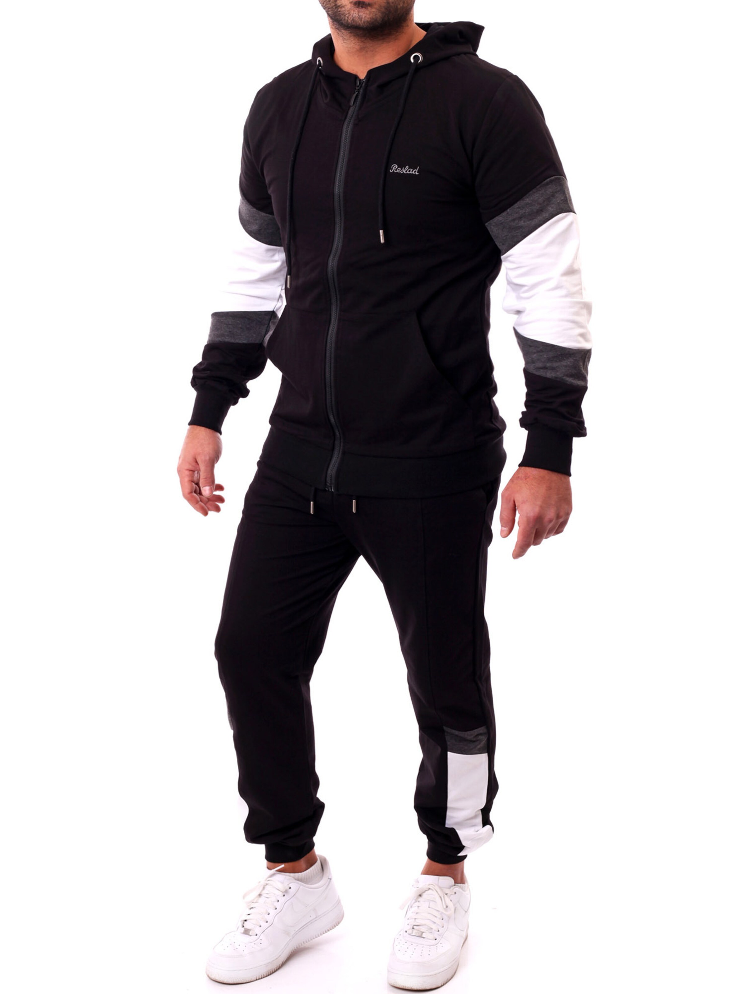 Reslad Trainingsanzug 'RS5087'‌‌‌‌‌‌‌‌ in Schwarz: Vorderseite