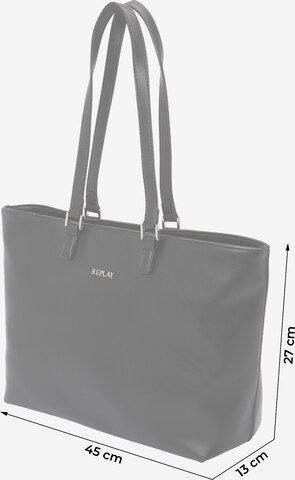 REPLAY Nakupovalna torba | črna barva